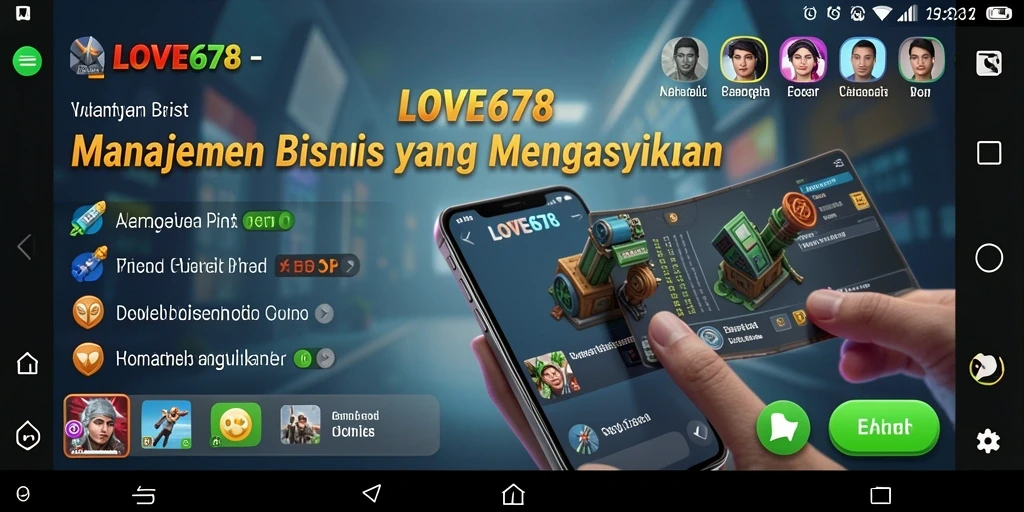 Screenshot LOVE678 menampilkan aksi manajemen bisnis yang intens.