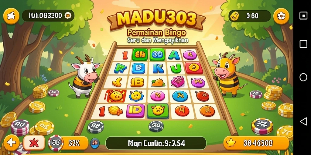 Tampilan menarik dari gameplay Bingo di MADU303.