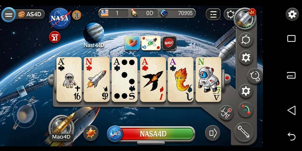 Screenshot gameplay NASA4D menampilkan keseruan permainan Domino.