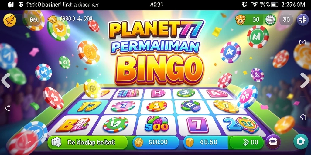 Tampilan gameplay menarik dari permainan Bingo PLANET77.