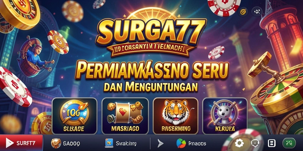 Screenshot SURGA77 menampilkan gameplay kasino yang menarik dan mengasyikkan.