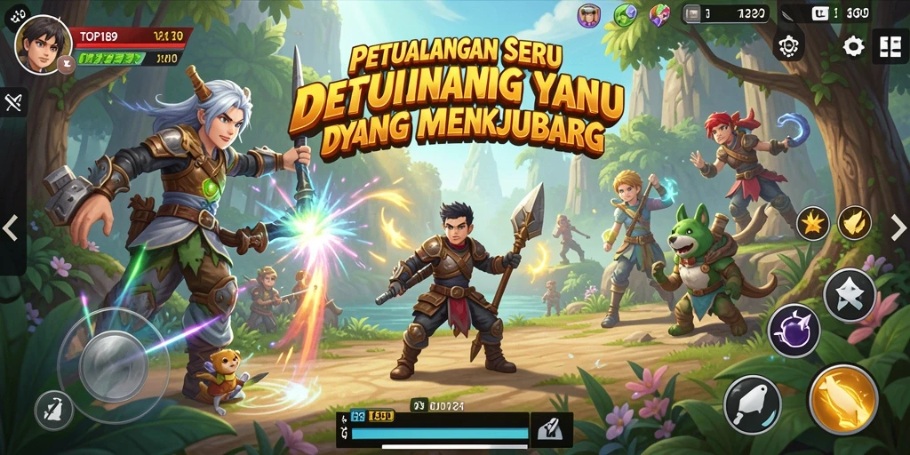 Tampilan gameplay menarik dari TOPI189 dalam misi petualangan.